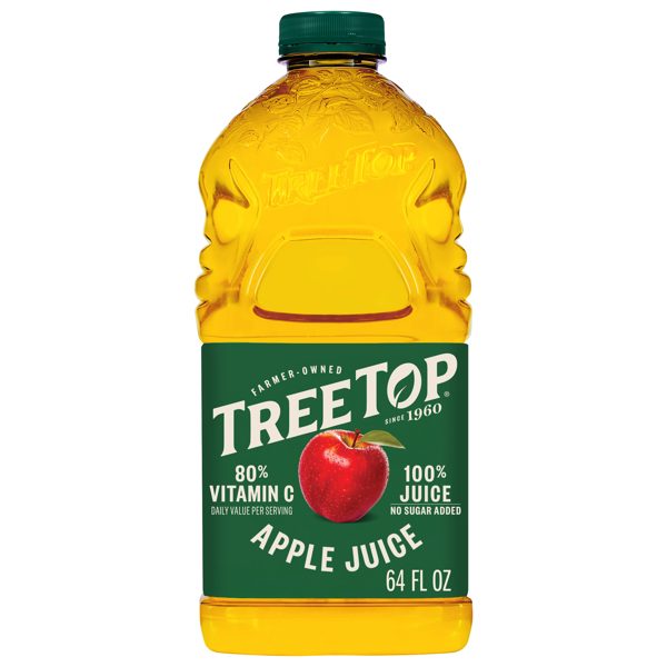 Tree Top 100% Apple Juice, No Sugar Added, No High Fructose Corn Syrup, 64 fl Oz