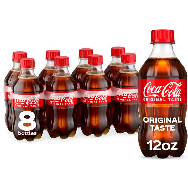 Coca-Cola Soda Pop Bottles, 12 fl oz, 8 Pack