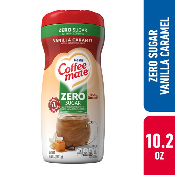 Coffee mate Vanilla Caramel Zero Sugar Powder Coffee Creamer, 10.2 oz