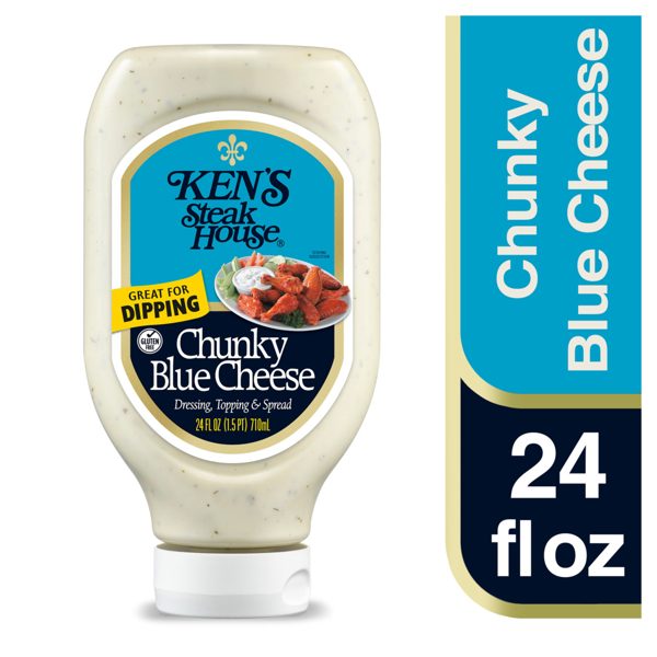 Ken's Steak House Chunky Blue Cheese Salad Dressing, Topping & Spread 24 fl oz