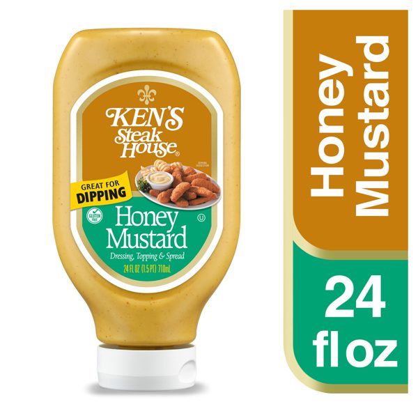 Ken's Steak House Honey Mustard Dressing, Topping & Spread, 24 fl oz Family Size
