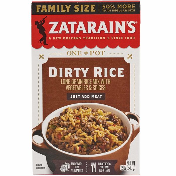 Zatarain's Gluten Free Family Size Dirty Rice Mix, 12.0 oz Box
