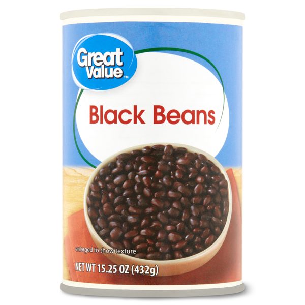 Great Value Black Beans, 15 oz