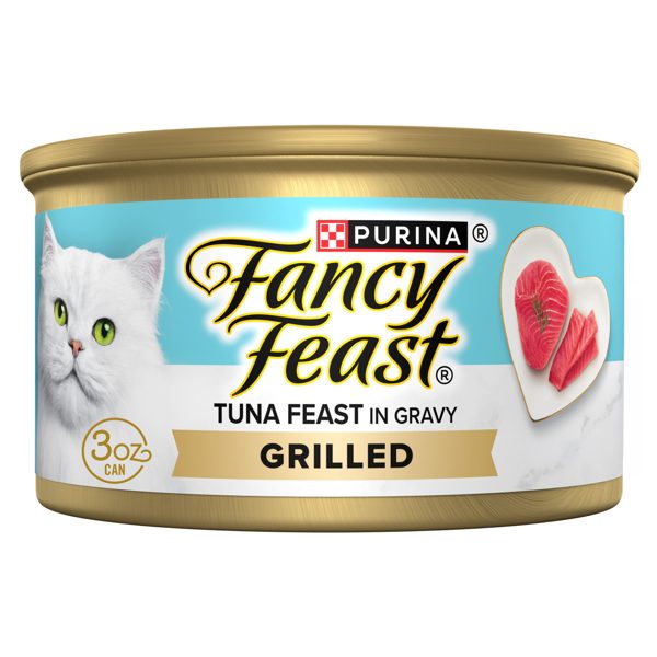 Purina Fancy Feast Grilled Tuna Feast Gourmet, Wet Cat Food in Savory Gravy, 3 oz Can