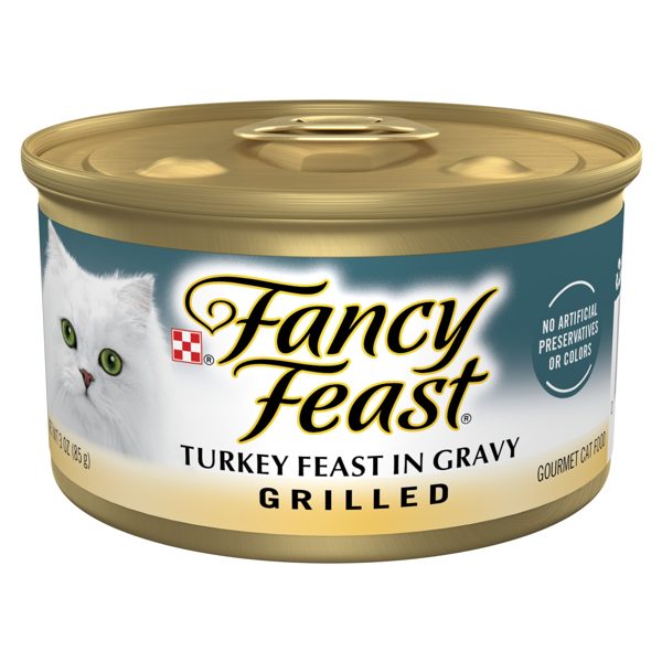Purina Fancy Feast Turkey Feast in Gravy Grilled Wet Cat Food, 3 oz Cans (24 Pack)