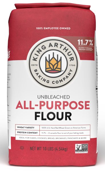 King Arthur Baking Company Non-GMO Project Verified, Certified Kosher Unbleached All Purpose Flour, 10 lb Bag