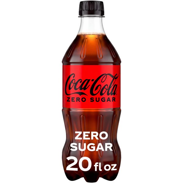 Coca-Cola Zero Sugar Soda Pop Bottle, 20 fl oz