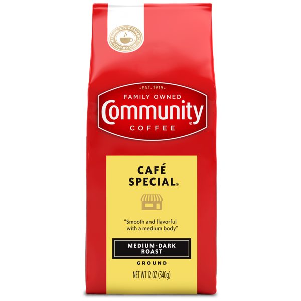 Community Coffee Café Special Medium-Dark Roast Ground 12 oz Gable Top