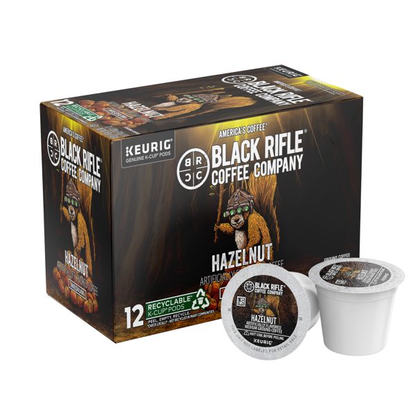 Black Rifle Coffee Company Hazelnut K-Cups Pods, Medium Roast, 12 Ct