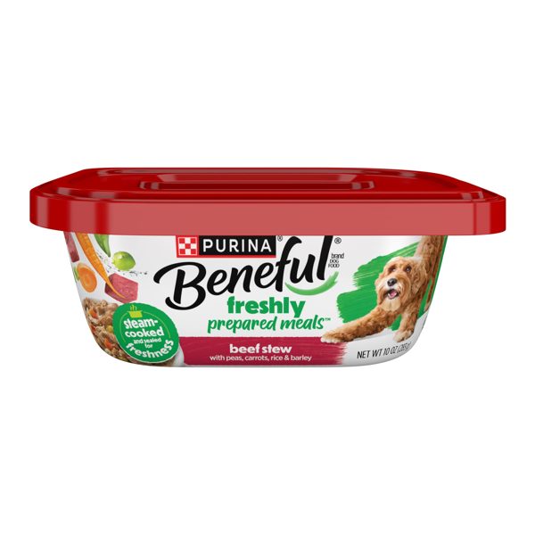 Purina Beneful Dog Food Freshly Prepared Meals, Dog Food Fresh, High Protein Wet Dog Food, Beef Stew, 10 oz