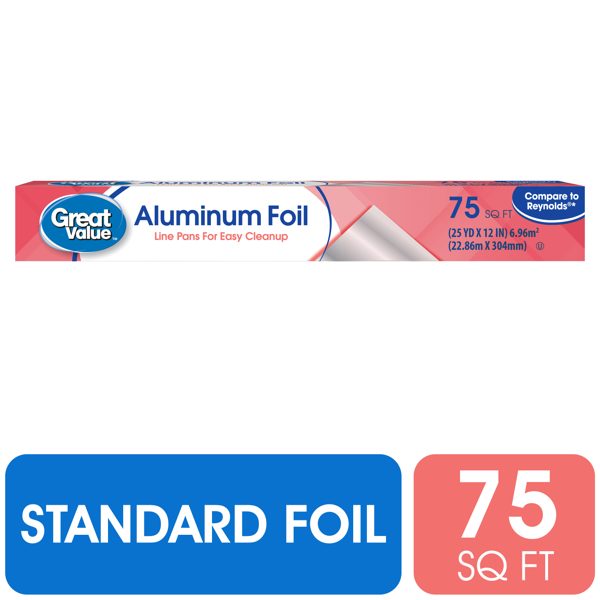 Great Value Aluminum Foil, 75 sq ft