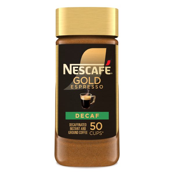 NESCAFÉ Gold Instant Espresso Powder, Decaf Instant Coffee, Coffee Essentials, 50 Cups 3.17 oz
