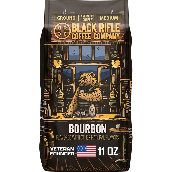 Black Rifle Coffee Bourbon, Medium Roast, Ground Coffee, 11oz
