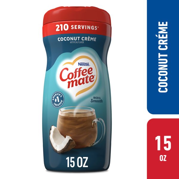 Coffee mate Coconut Crème Flavored Powdered Coffee Creamer, Non Dairy Creamer 15 oz