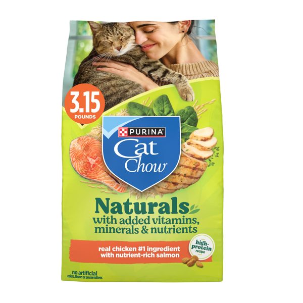 Purina Cat Chow Naturals Chicken Flavor Dry Cat Food, 3.15 lb Bag