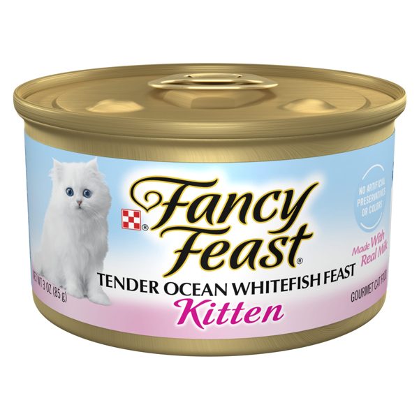 Purina Fancy Feast Kitten Food, Wet Cat Food, Ocean Whitefish, 3 oz Can