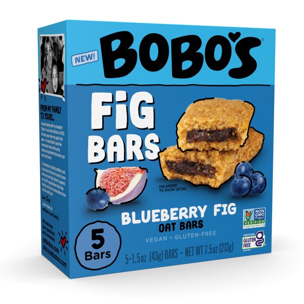 Bobo’s Blueberry Fig Bar, 5 Pack of 1.5oz bars