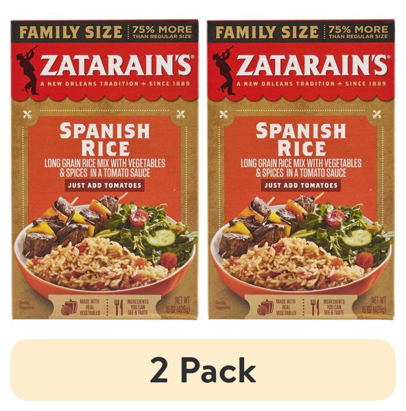 (2 pack) Zatarain's Spanish Rice, 15.0 oz Box