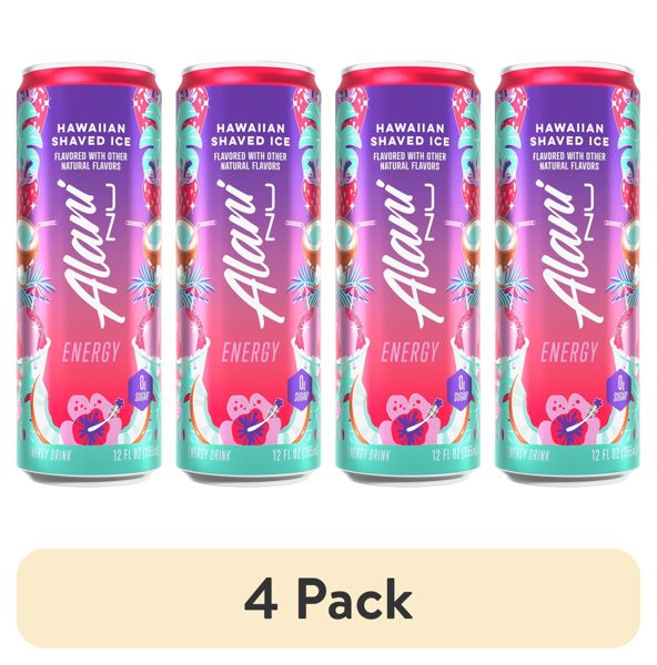 (4 pack) Alani Nu, Hawaiian Shaved Ice, 12 fl oz, Single Can