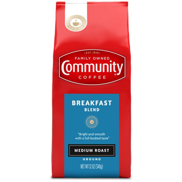 Community Coffee Breakfast Blend Medium Roast Ground 12 oz Gable Top