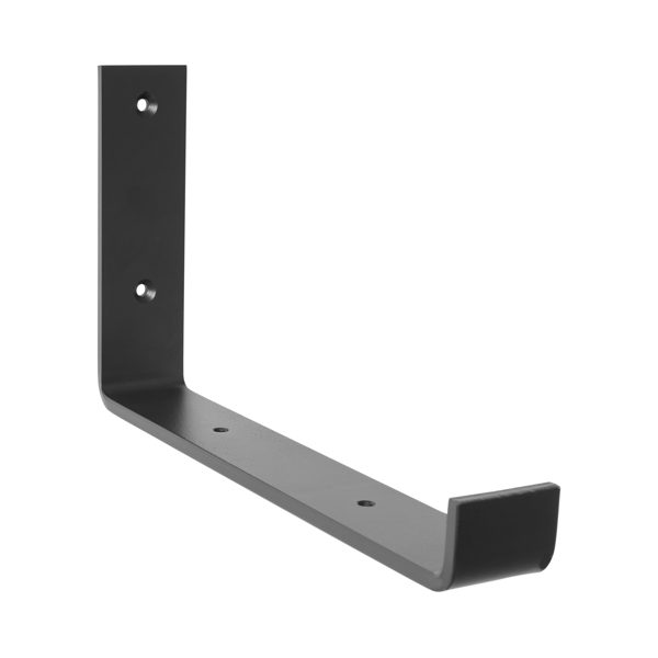 Hyper Tough 10 inch Black Steel L-Shape Mounting Bracket，1 Pack(Actual Use Length 5.7 inch x 10 inch)