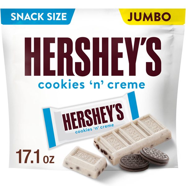 Hershey's Cookies 'n' Creme Snack Size Candy, Bag 17.1 oz