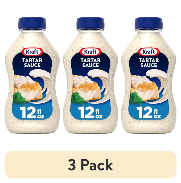 (3 pack) Kraft Tartar Sauce, 12 fl oz Bottle