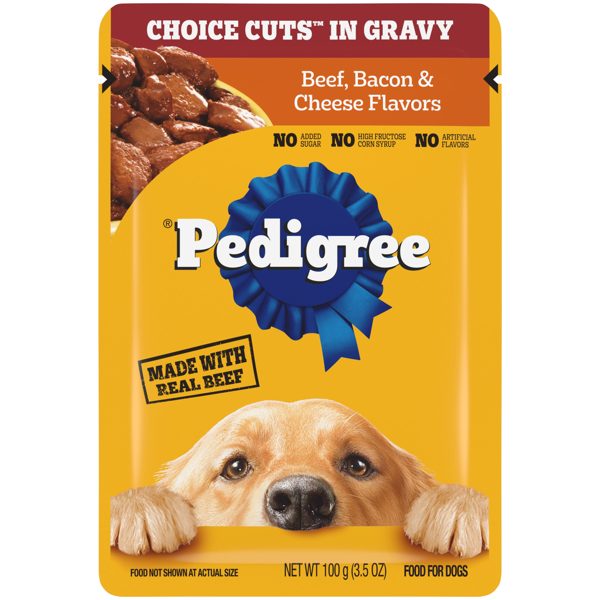 PEDIGREE Pouch, 3.5 oz Beef, Bacon & Cheese