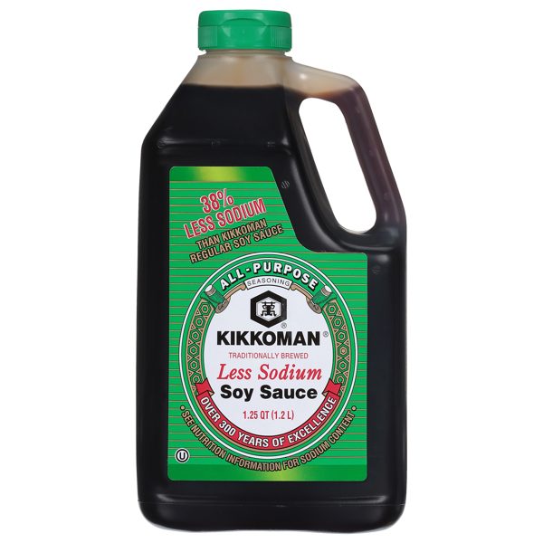 Kikkoman Less Sodium Soy Sauce, 40 oz Bottle