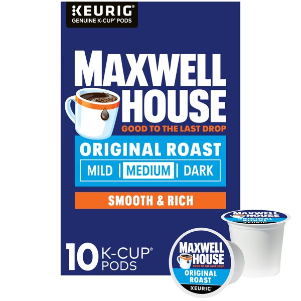 Maxwell House Original Roast Medium Roast K-Cup® Coffee Pods, 10 Count Box