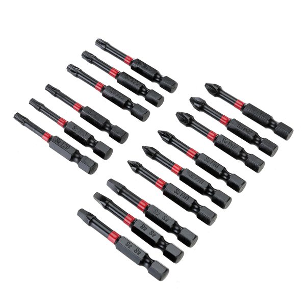 Hyper Tough 15 Piece 2" Impact Rated Screwdriver Bit Set