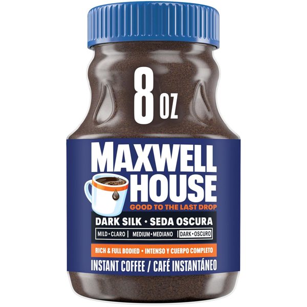 Maxwell House Dark Silk Instant Coffee, 8 oz - pack of 6