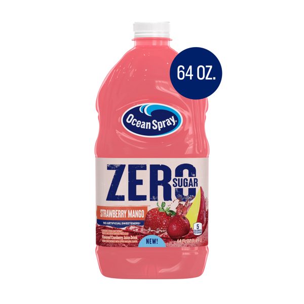 Ocean Spray® ZERO Sugar Strawberry Mango Juice Drink, 64 Fl Oz Bottle