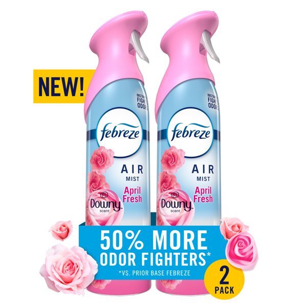 Febreze Air Freshener Spray, Downy April Fresh, 8.1 fl oz, 2 Count