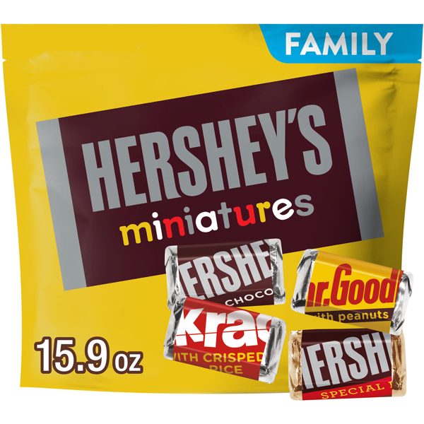 HERSHEYS MINIATURES ASSORTMENT FAMILY PACK STAND UP BAG (CPCD)