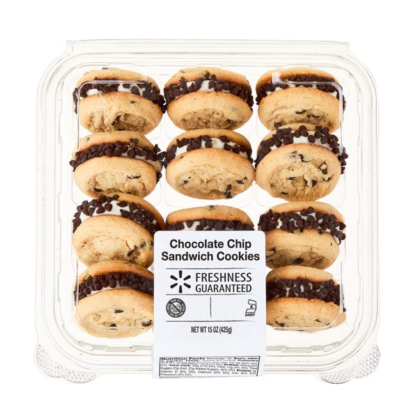 Freshness Guaranteed Chocolate Chip Sandwich Cookies with Butter Cream Icing, 12 Count