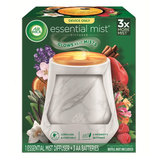 Air Wick Essential Mist Scented Oil Cordless Diffuser Device, Marble, 1 Count