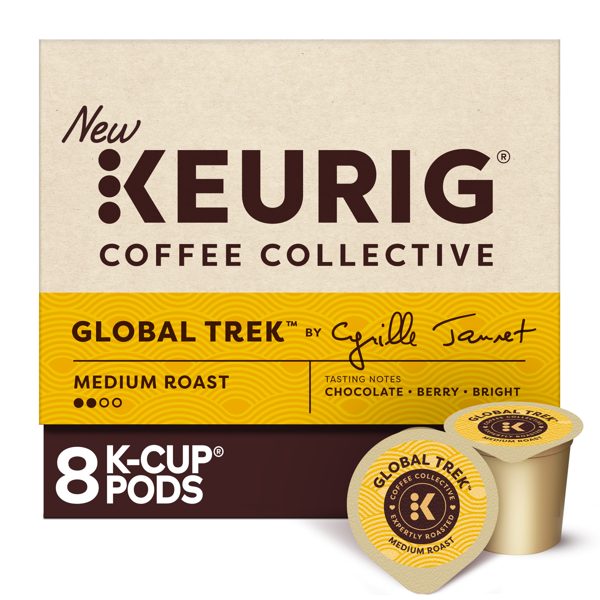 Keurig Coffee Collective, Global Trek by Cyrille Jannet, Medium Roast K-Cup Coffee Pods, 8 Count