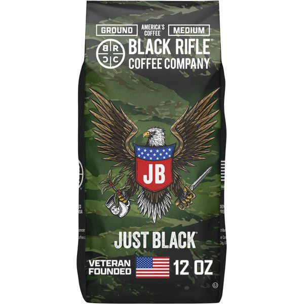 Black Rifle Coffee Company Just Black, Medium Roast, Ground Coffee,12 oz