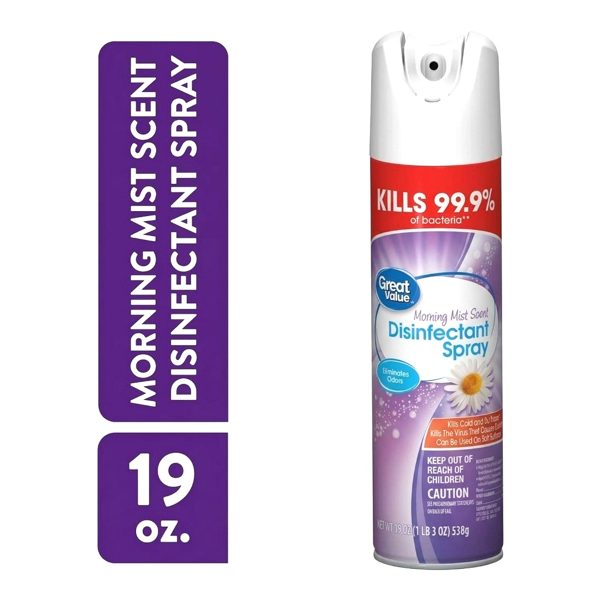 Great Value Disinfectant Spray, Morning Mist Scent, 19 oz