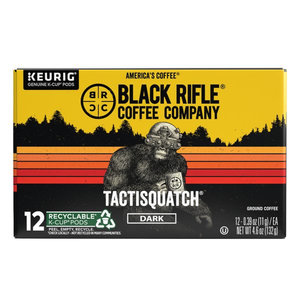 Black Rifle Coffee Company Tactisquatch Keurig K-Cup Pods, Dark Roast, 12 Ct