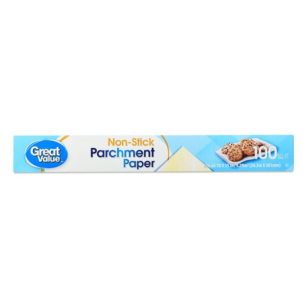 Great Value Non-Stick Parchment Paper Roll, 100 sq ft