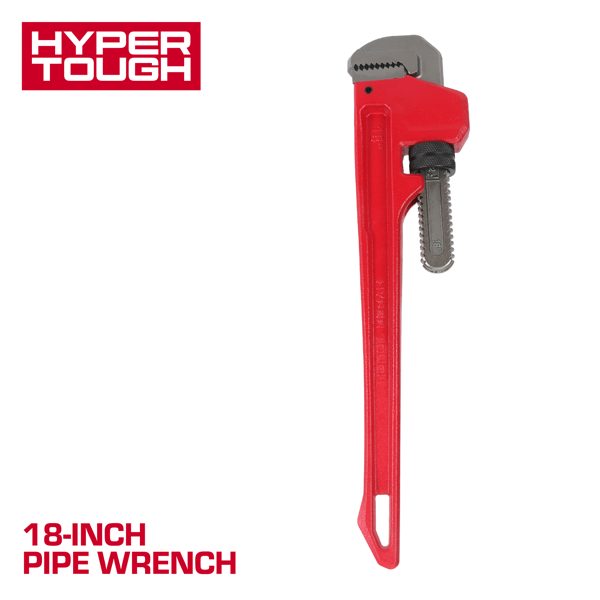 Hyper Tough 18-inch Heavy-Duty Pipe Wrench with 2-1/2 in. Jaw Capacity