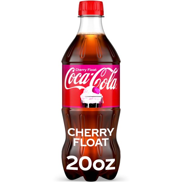 Coca-Cola Cherry Float Soda Pop Bottle, 20 fl oz
