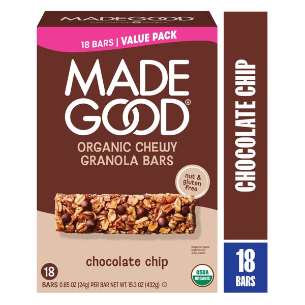 MadeGood Chocolate Chip Granola Bars Value Pack 18CT