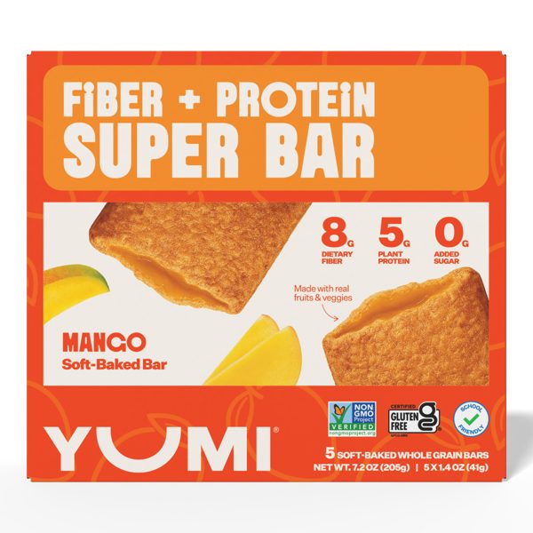 YUMI Fiber + Protein Soft-Baked Super Bars Mango- 7.2oz/5ct