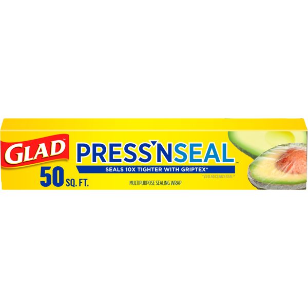 Glad Press'N Seal Multipurpose Sealing Food Wrap, 50 sq ft Roll