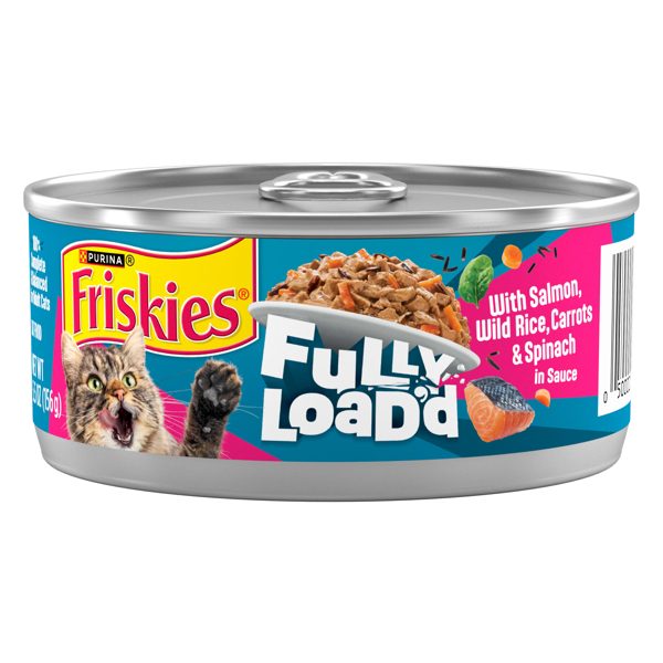 Purina Friskies Fully Load’d Salmon Flavor Wet Cat Food, 5.5 oz Can