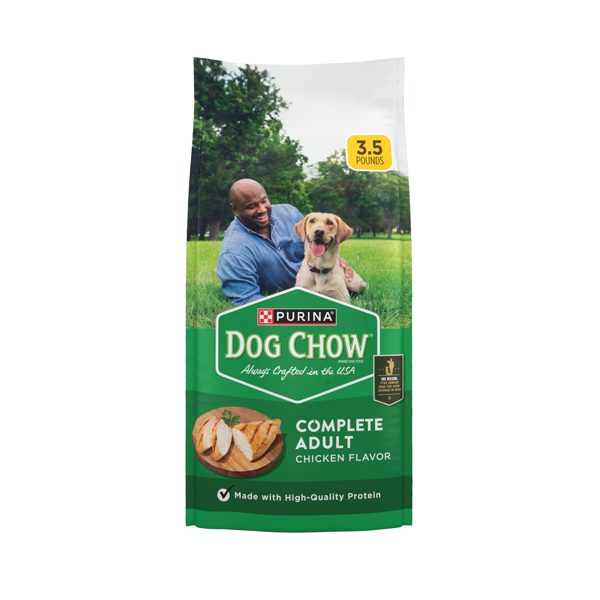 Purina Dog Chow Chicken Flavor Dry Dog Food Complete Adult, 3.5 lb.
