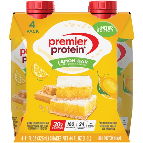 Premier Protein Shake, Lemon Bar, 30g Protein, 11 fl oz, 4 Ct